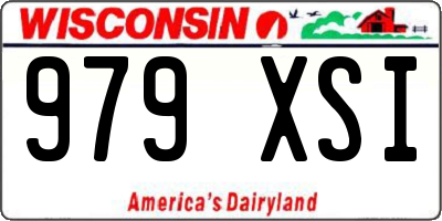 WI license plate 979XSI