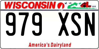WI license plate 979XSN