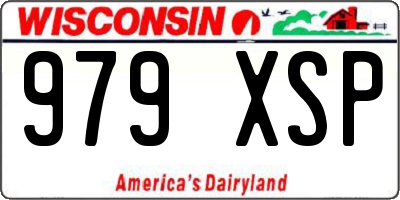 WI license plate 979XSP