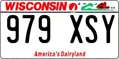 WI license plate 979XSY