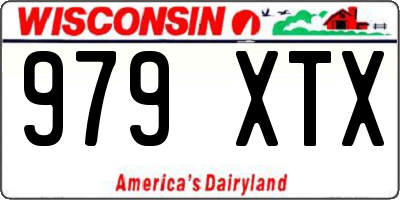 WI license plate 979XTX