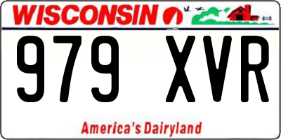 WI license plate 979XVR