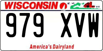 WI license plate 979XVW