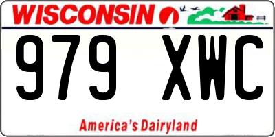 WI license plate 979XWC