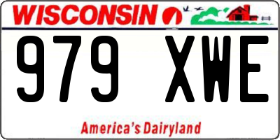 WI license plate 979XWE