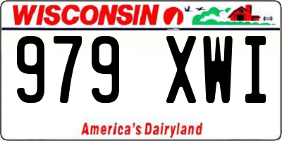 WI license plate 979XWI