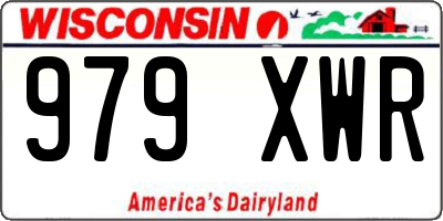 WI license plate 979XWR