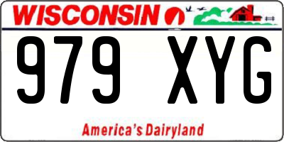 WI license plate 979XYG