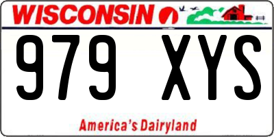 WI license plate 979XYS