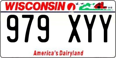 WI license plate 979XYY