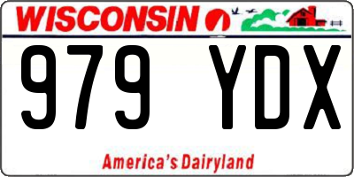 WI license plate 979YDX