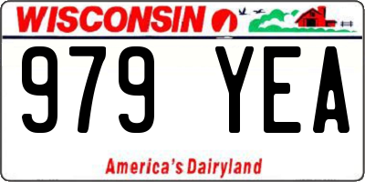 WI license plate 979YEA