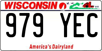 WI license plate 979YEC