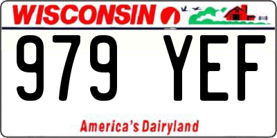 WI license plate 979YEF