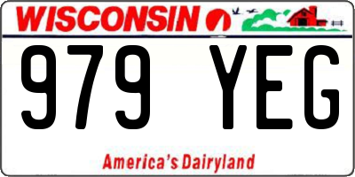 WI license plate 979YEG