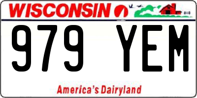 WI license plate 979YEM