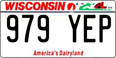 WI license plate 979YEP