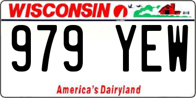WI license plate 979YEW