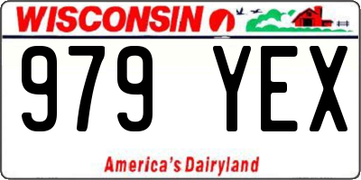 WI license plate 979YEX