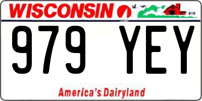 WI license plate 979YEY