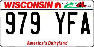 WI license plate 979YFA