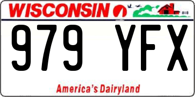 WI license plate 979YFX