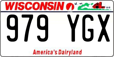 WI license plate 979YGX