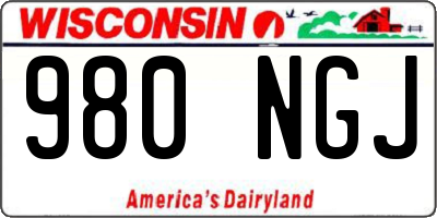 WI license plate 980NGJ