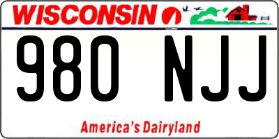WI license plate 980NJJ