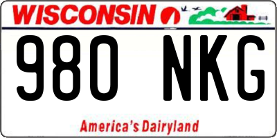 WI license plate 980NKG
