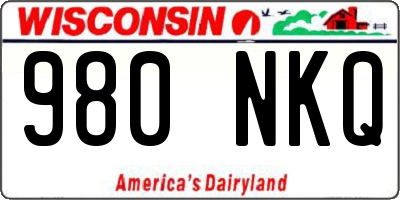 WI license plate 980NKQ