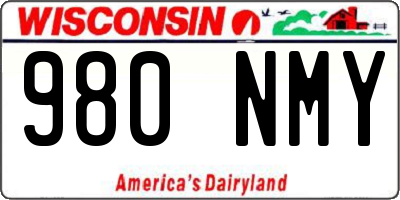 WI license plate 980NMY