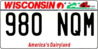 WI license plate 980NQM