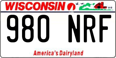 WI license plate 980NRF