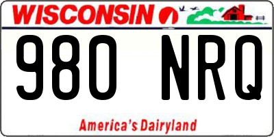WI license plate 980NRQ