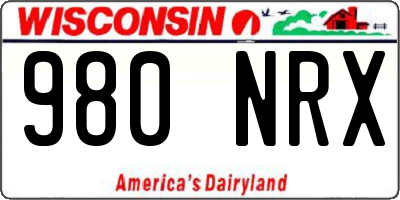 WI license plate 980NRX