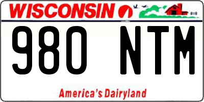WI license plate 980NTM