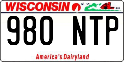 WI license plate 980NTP