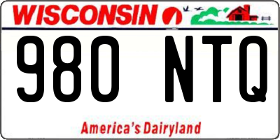 WI license plate 980NTQ