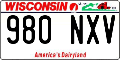 WI license plate 980NXV