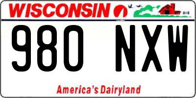WI license plate 980NXW