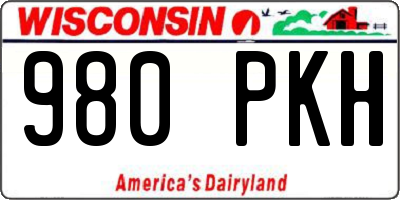 WI license plate 980PKH