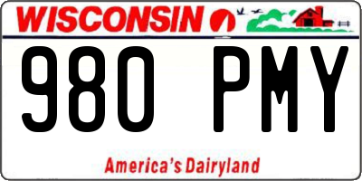 WI license plate 980PMY