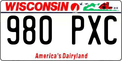 WI license plate 980PXC
