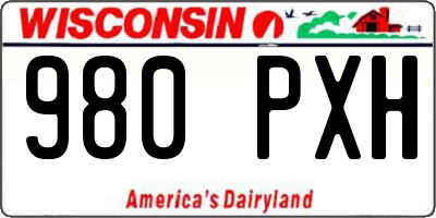 WI license plate 980PXH