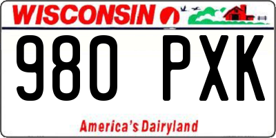 WI license plate 980PXK