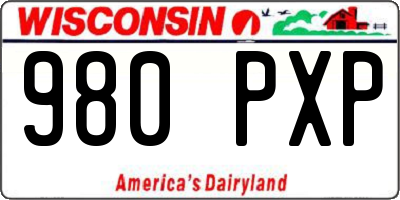 WI license plate 980PXP