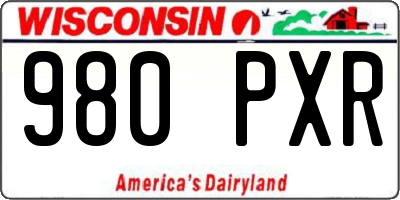 WI license plate 980PXR