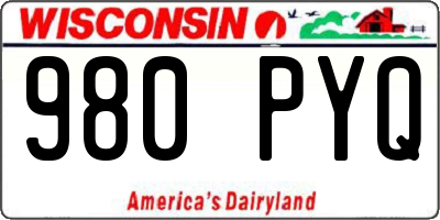 WI license plate 980PYQ