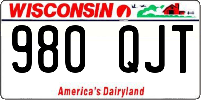 WI license plate 980QJT